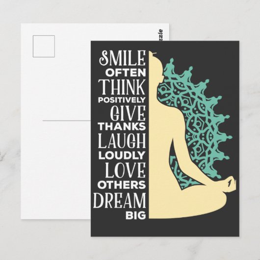 Yoga Buddhist Meditation Quote Zen Boeddhisme Briefkaart (Voorkant / Achterkant)