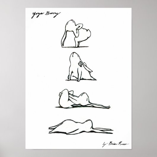 Yoga Bunny Poster (Voorkant)