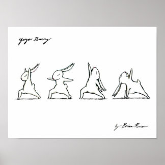 Yoga Bunny Poster