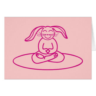 Yoga Bunny - Roze kaart