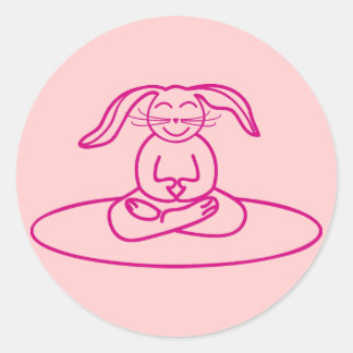 Yoga Bunny - Roze Sticker
