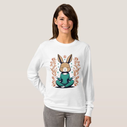 Yoga Bunny T-shirt (Voorkant volledig)