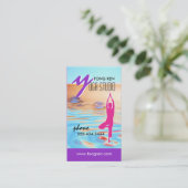 Yoga Business Card-template Visitekaartje (Staand voorkant)