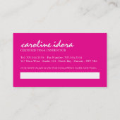 Yoga Business Card-template Visitekaartje (Achterkant)