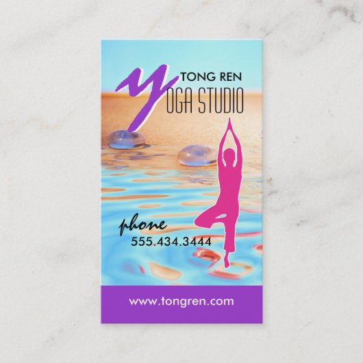 Yoga Business Card-template Visitekaartje (Voorkant)