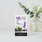 Yoga Business Card-template Visitekaartje (Staand voorkant)