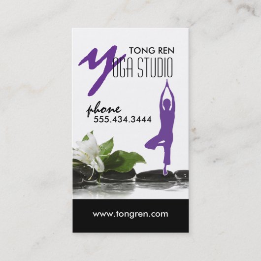 Yoga Business Card-template Visitekaartje (Voorkant)