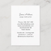 Yoga Business Card Visitekaartje (Achterkant)