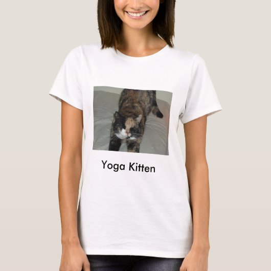 Yoga Calico Cat T-shirt (Voorkant)