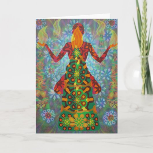 yoga candle digital - 2012 as greeting card kaart (Voorkant)