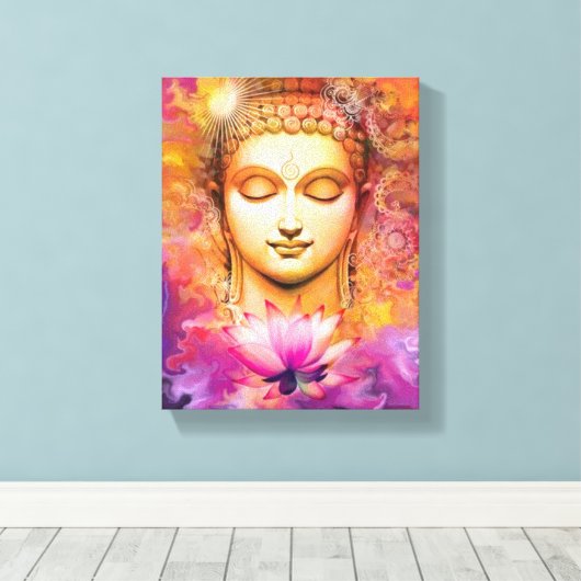 Yoga canvas print (Insitu (Houten vloer))