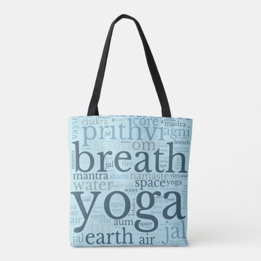 Yoga Canvas tas Blauw (Achterkant)
