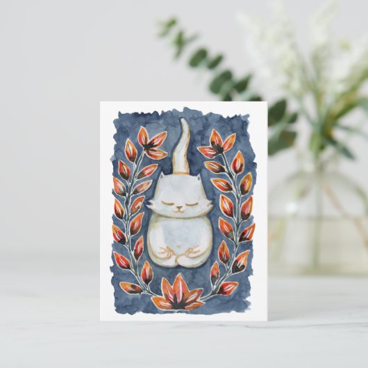 Yoga Cat Briefkaart (Staand voorkant)