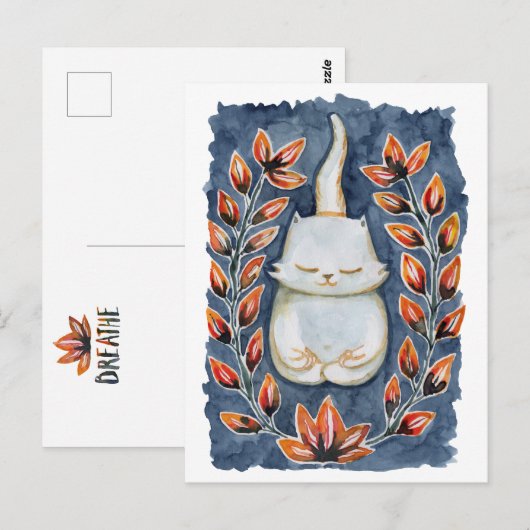 Yoga Cat Briefkaart (Voorkant / Achterkant)