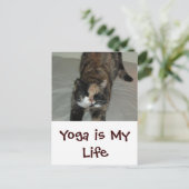 Yoga Cat Briefkaart (Staand voorkant)