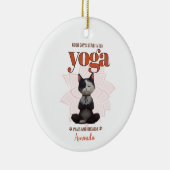 Yoga Cat Funny Paws en Adem Gepersonaliseerd Keramisch Ornament (Rechts)