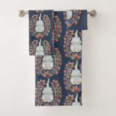 Yoga Cat Indigo Towel Set Bad Handdoek (Insitu)