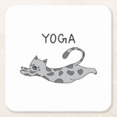 Yoga Cat Kartonnen Onderzetters (Voorkant)