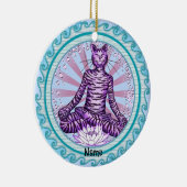 Yoga Cat Keramisch Ornament (Rechts)