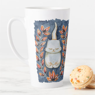 Yoga Cat Large Latte Mok