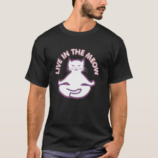 Yoga Cat live in de Meow Yogi Kat Meditation T-shirt