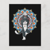 Yoga Cat Lover Mandala Chakra Relaxing Kitten Briefkaart (Voorkant)