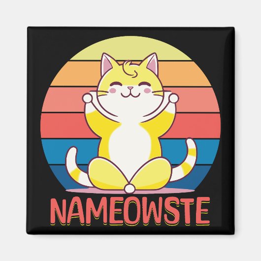 Yoga cat magneet (Voorkant)