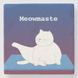 Yoga Cat Marmeren Onderzetter