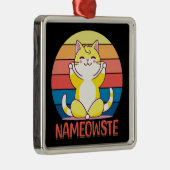 Yoga cat metalen ornament (Rechts)