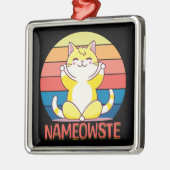 Yoga cat metalen ornament (Links)