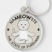 Yoga Cat - Namaste Sleutelhanger (Voorkant)