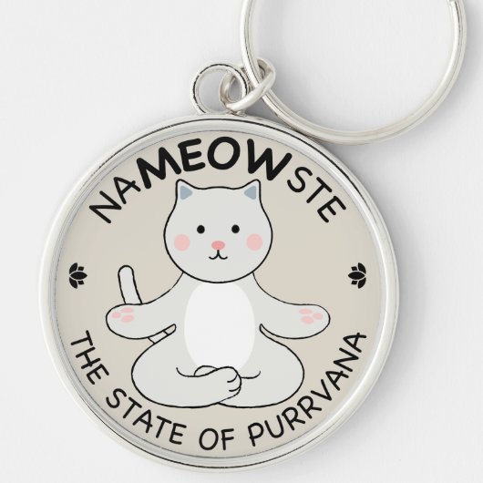 Yoga Cat - Namaste Sleutelhanger (Voorkant)
