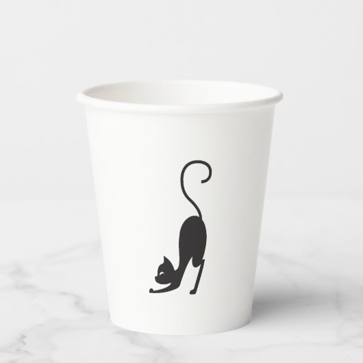 Yoga cat papieren bekers (Voorkant)