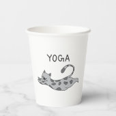 Yoga Cat Papieren Bekers (Achterkant)