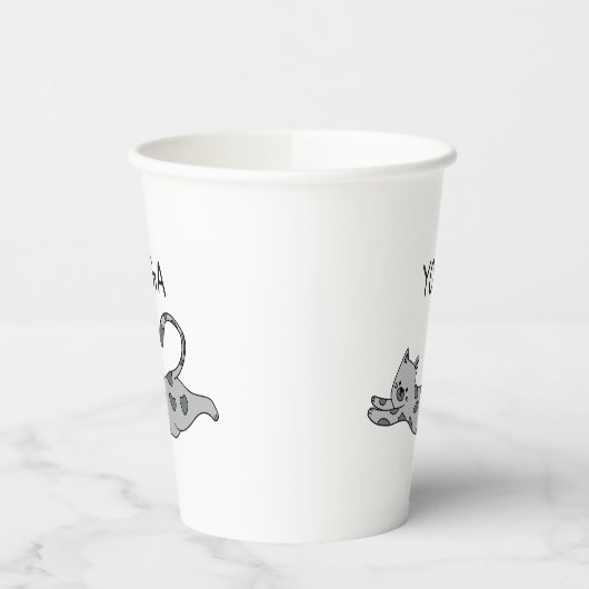 Yoga Cat Papieren Bekers (Links)
