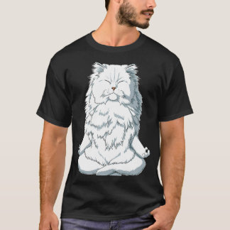 Yoga Cat Persian Cat T-shirt