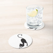 Yoga cat ronde kartonnen onderzetter (Insitu)