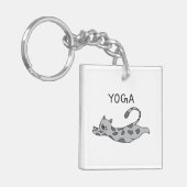 Yoga Cat Sleutelhanger (Voorkant Links)