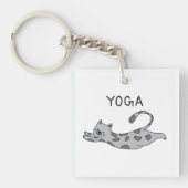 Yoga Cat Sleutelhanger (Voorkant)