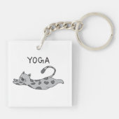 Yoga Cat Sleutelhanger (Achterkant)
