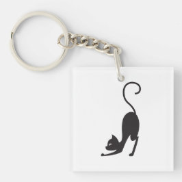 Yoga cat sleutelhanger
