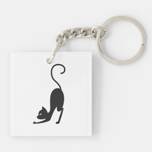 Yoga cat sleutelhanger (Achterkant)