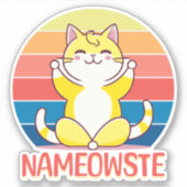 Yoga cat sticker (Voorkant)