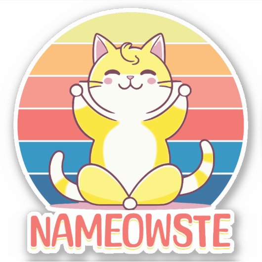 Yoga cat sticker (Voorkant)