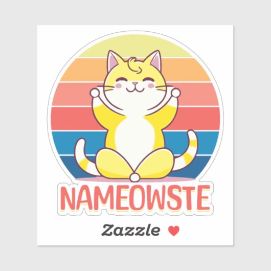 Yoga cat sticker (Vel)