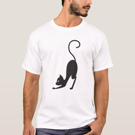 Yoga cat t-shirt (Voorkant)