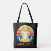 Yoga cat tote bag (Achterkant)