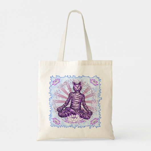 Yoga Cat Tote Bag (Achterkant)