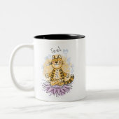 Yoga Cat Tweekleurige Koffiemok (Links)