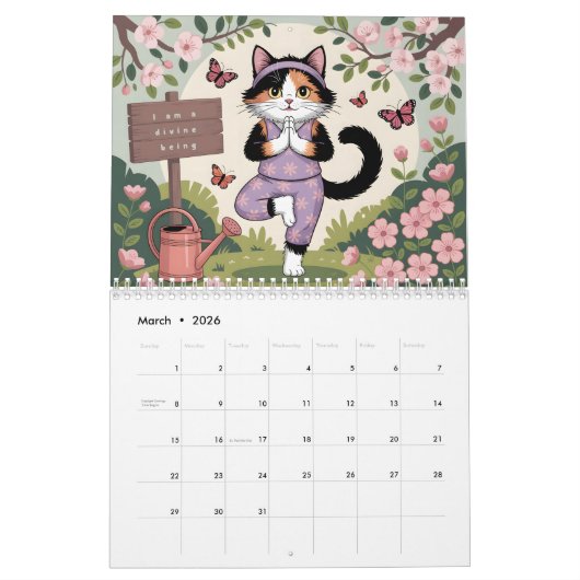 Yoga Cats Calendar 2026 Kalender (Mar 2026)